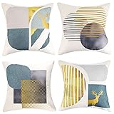 El paquete incluye: viene con 4 fundas de almohada, cantidad suficiente para decorar. (Nota: solo funda de almohada sin inserciones).
