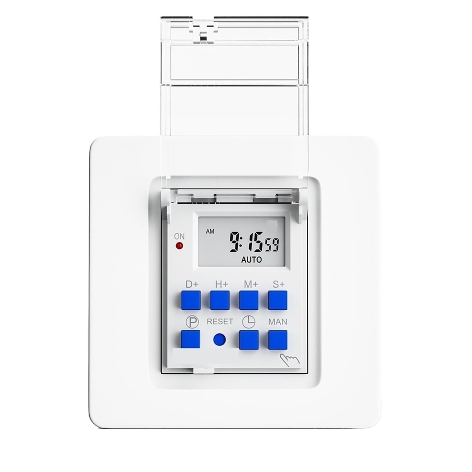 1 Second Interval Timers Switch Programmable Digital 7 Days Auto ON OFF Relay Clock Panel Mounted with Cover 10A(220VAC 10A)