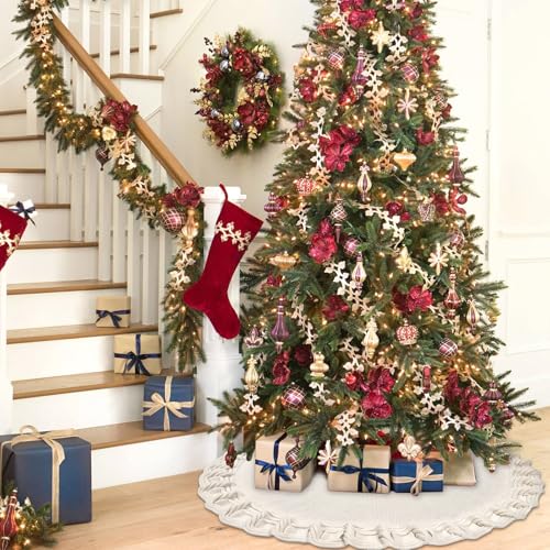 Jupe de sapin de Noël vintage Weldomcor grand format 122 cm - 8