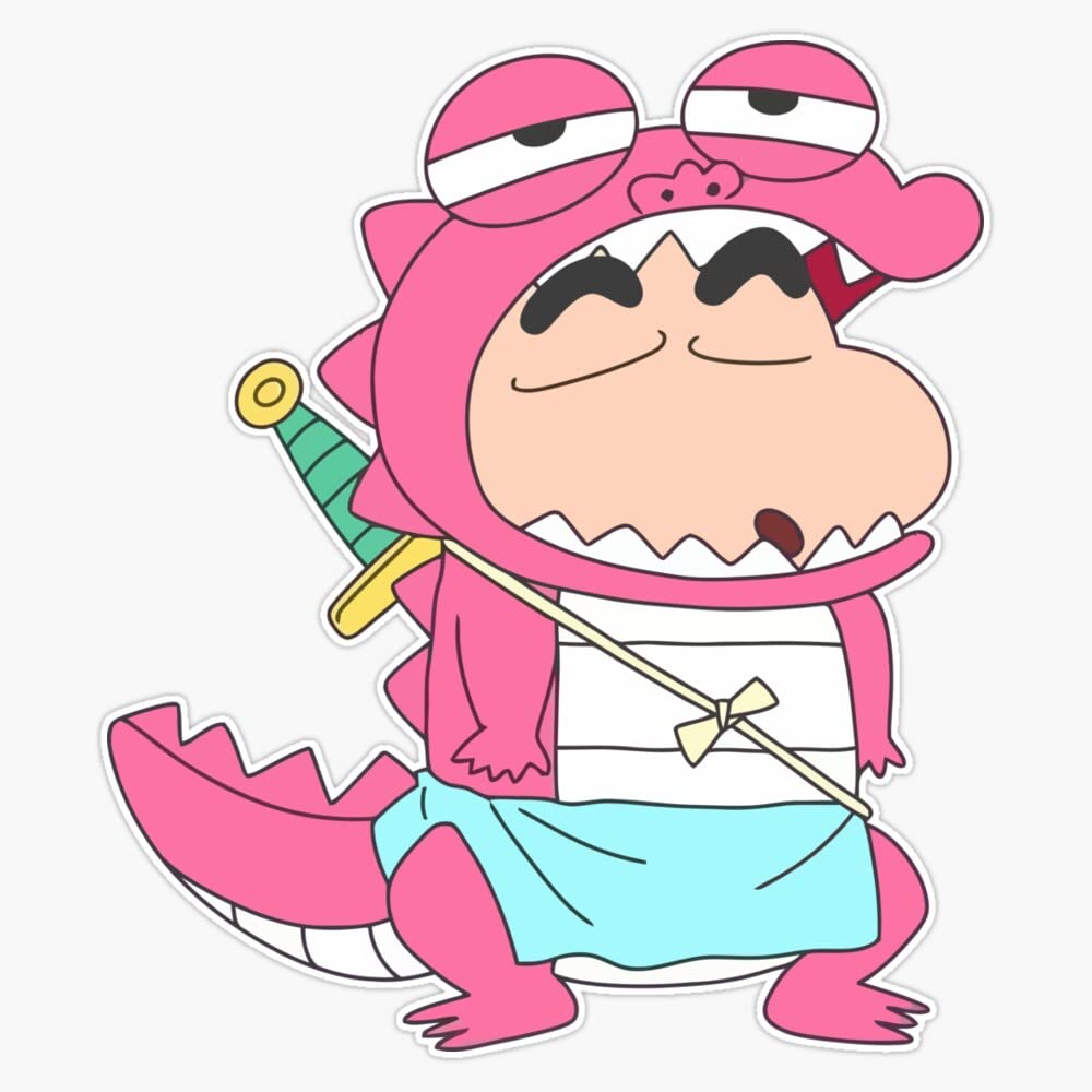 Kureyon Shin-Chan Dinosaur - Crayon Shin Chan Sticker Decal Size 5"