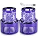 Price comparison product image 2 Pack for Dyson V10 Animal Filter Replacements, for V10 Cyclone Series V10 Absolute V10 Total Clean SV12 Cordless Stick Vacuum Cleaner, Compare to Part # 969082-01