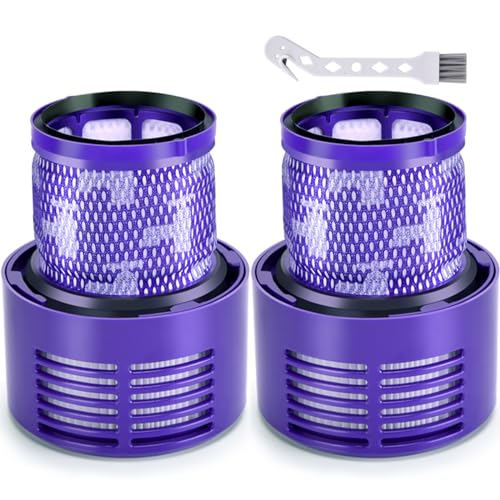 Artraise 2 Pack for Dyson V10 Animal Filter Replacements, V10 Cyclone Series V10 Absolute V10 Total Clean SV12 Cordless Stick Vacuum Cleaner, Compare to Part # 969082-01