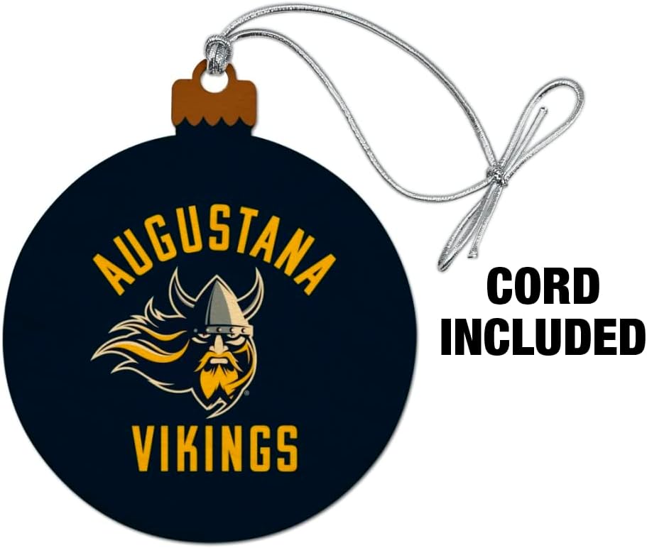 GRAPHICS & MORE Augustana University Vikings Logo Wood Christmas Tree Holiday Ornament - Image 2