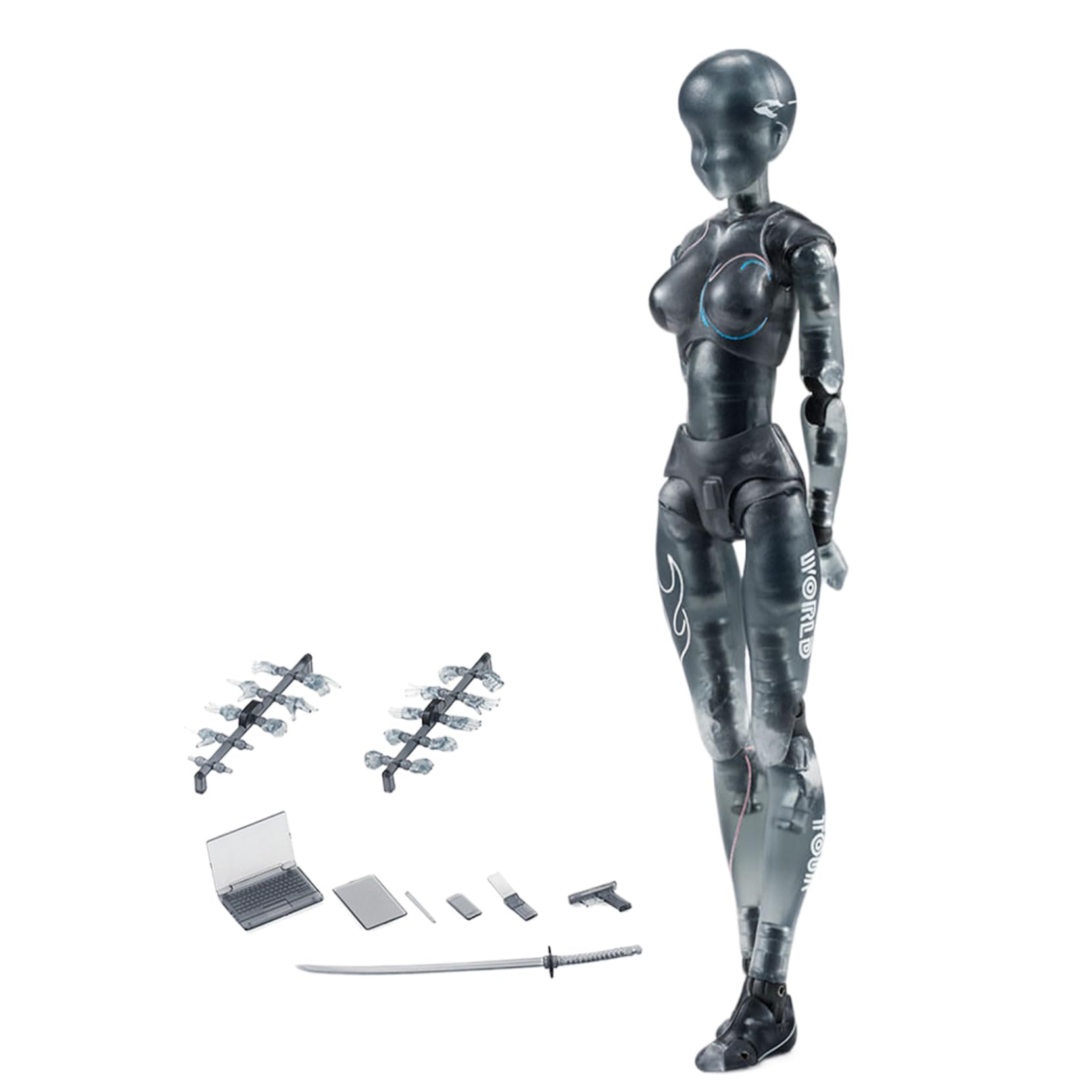 Artiste Dessin Mannequin, 5, 91 pouces de figure d'action posables avec des articulations mobiles pour référence artistique, affichage de table (femme)