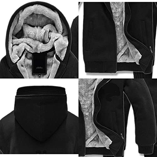 Jaquetas de lã masculinas com zíper completo para METALLICA pulôver com capuz quente moletom de inve