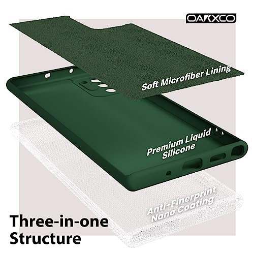 Funda de gel Note 10 verde oscuro con agarre suave protector 5