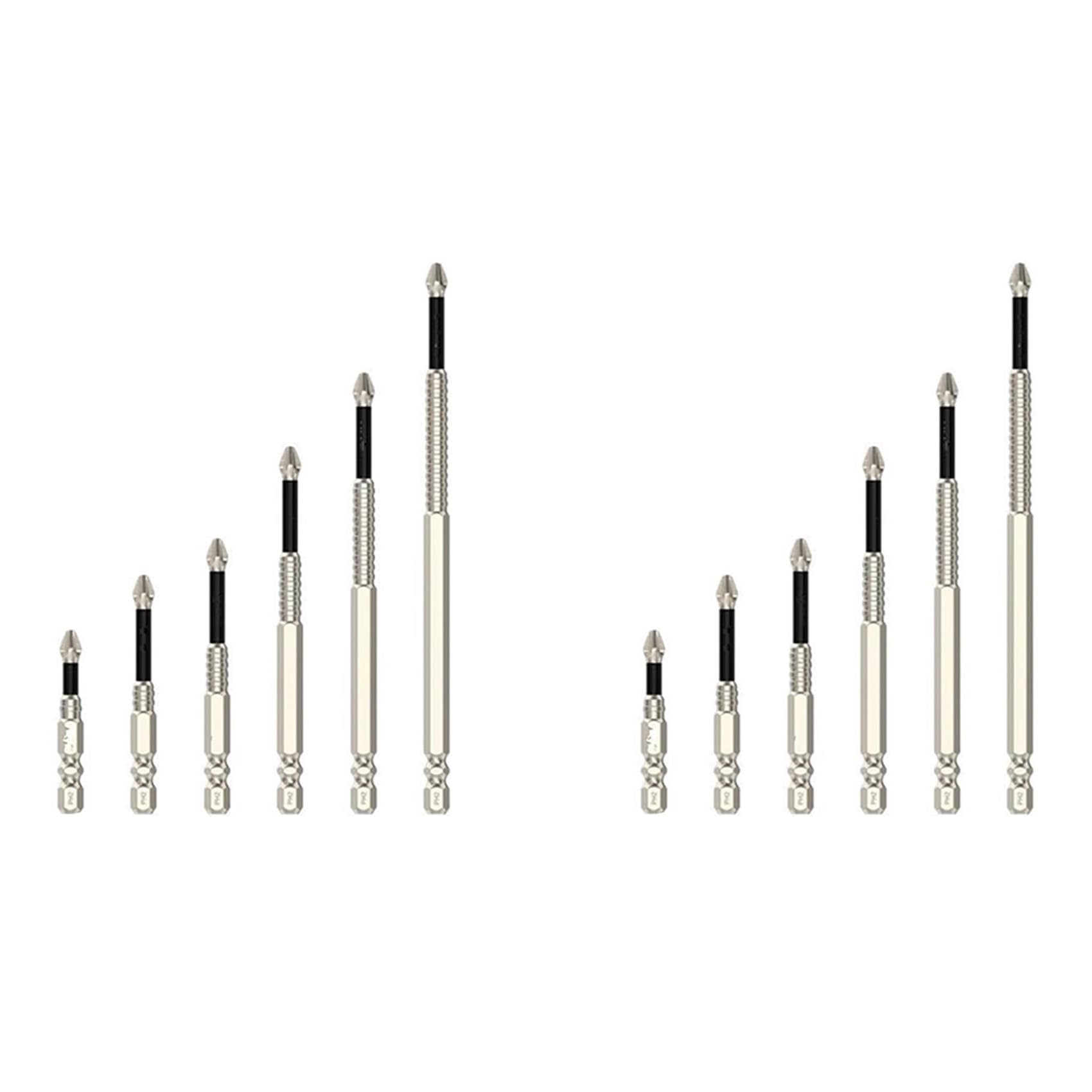 Jnchdghwa As Shown High-Magnetic Screwdriver Drill Bit Set, 12Pcs Anti-Slip Magnetic Screwdriver Bits, Electric Screwdriver Set