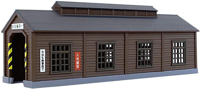 Rokuhan Z Scale Wood Engine House Single Stall (Dark Brown) S051-1
