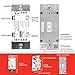 UltraPro Z-Wave Smart Light Switch, Smart Toggle Light Switch, QuickFit & SimpleWire, 3-Way Ready, Compatible with Alexa, Google Assistant, ZWave Hub Required, Repeater/Range Extender, White, 39354