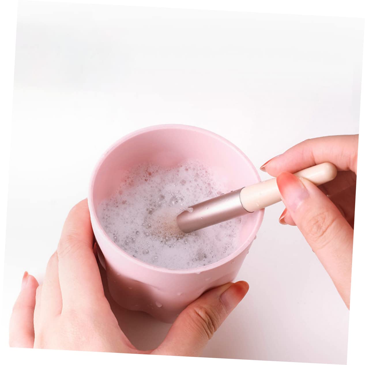 CIYODO 2 Sets Makeup Brush Cleaning Tool Silicone Brush Rinsing Bowl Case Beauty Tool Cleaning Bowl