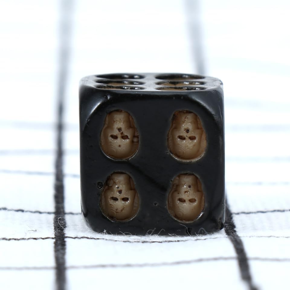 VICASKY Dice Set Skull 5 Pieces 6 Sided Gothic Skull Dice for Adults Great for Entertainment