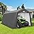 8x14 Ft Outdoor Storage Shelter, Waterproof Portable Storage Shed with Roll-up Zipper Door and Ventilated Windows for Motorcycle, Bike, Tools