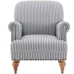 Kmaxlinenaccentchairmidcenturymodernsofachaircomfyloungechairarmchairupholsteredreadingclubchairwithsoildwoodlegsforlivingroombedroombluestripe Urban Country Home Decor Kmax linen accent chair mid century modern sofa chair comfy lounge chair armchair upholstered reading club chair with soild wood legs for living room bedroom blue stripe urban country home decor