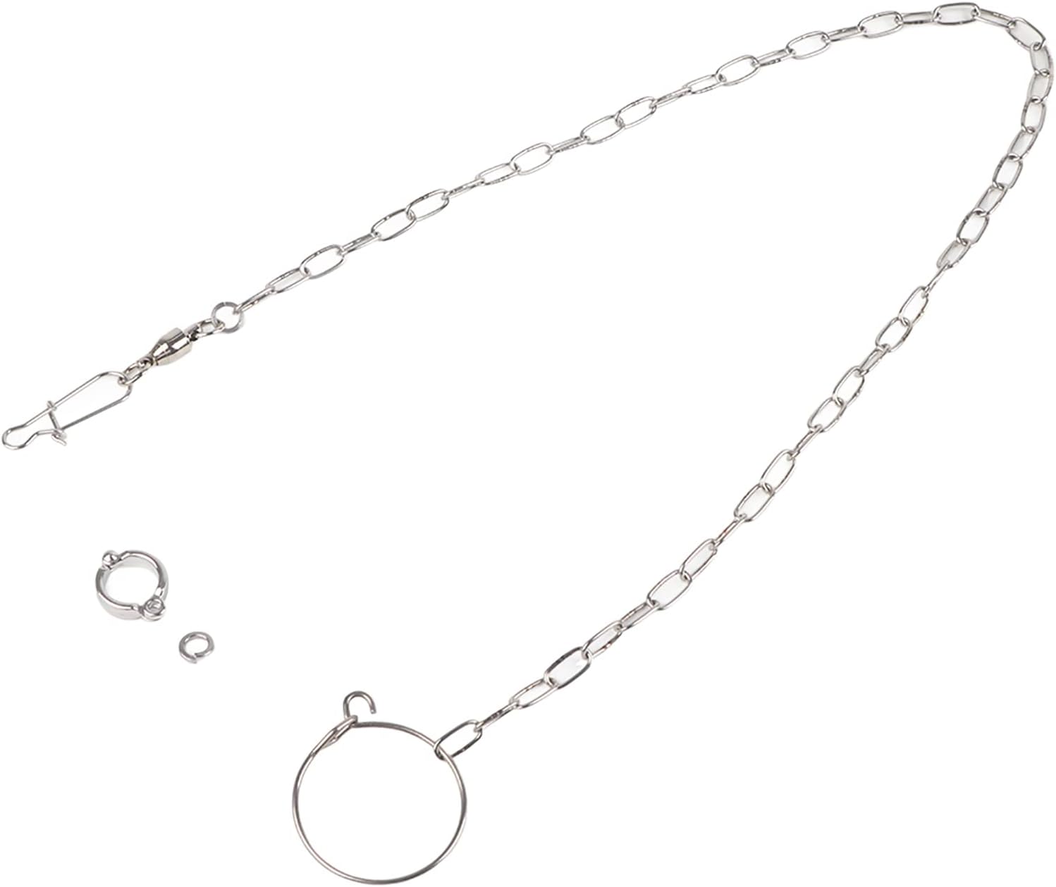 Training Foot Chain For Parrot, Stainlesssteel Chain, Rust-Proof Grey Large Parrots Alexander Dove Golden Sun Monk Keck