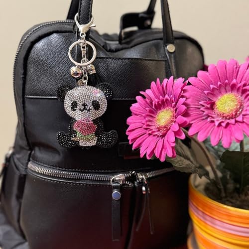 Popfizzy Crystal Keychains for Women and Girls, Bling Backpack Accessories, Bedazzled Purse Charms, Bag Charm, Handmade Gift2