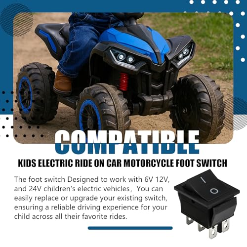 Image of Accelerator Foot Pedal Automatic Reset Switch Fit for 6V /12V /24V Electric Toys Kids Ride-On Car(2 Pcs)