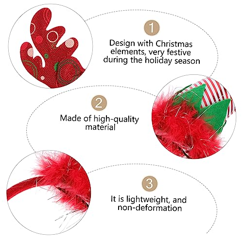 Amosfun 6 Pçs Chapéu De Natal Tiara Para Meninas Vestido Extravagante Decoração De Natal Tiaras De M