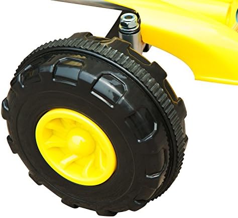 HOMCOM Children Pedal Go Kart Kids Ride On Bike Toy Scooter Manual Racing Rider Yellow