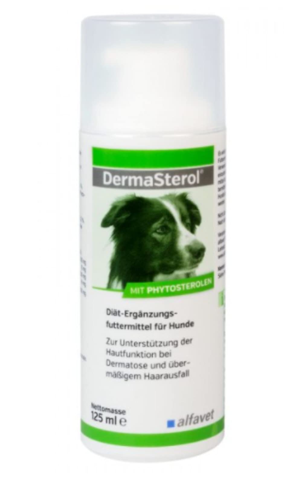 Alfavet DermaSterol, Diät-Ergänzungsfuttermittel für Hunde und Katzen bei Dermatose und übermäßigem Haarausfall, 125 ml