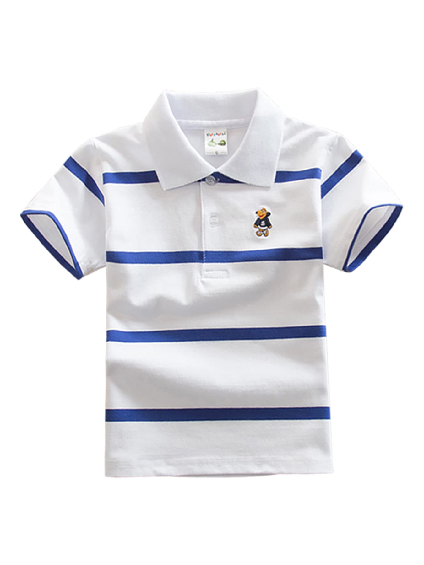 DEBAIJIA Polo Niño Manga Corta Niños Camisetas Top 1-12T Algodón Polo Deportiva Verano Moda Casual Transpirable