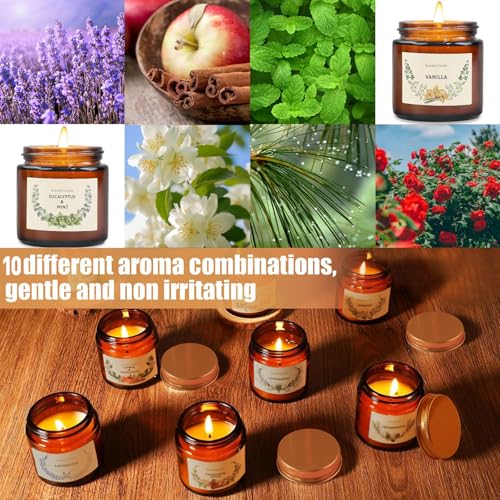 10 Pack Candles for Home Scented Aromatherapy Candles Gifts Set for Women, Natural Soy Wax Amber Candles Set, Birthday, Mother's Day, Christmas, Anniversary Present - Image 4