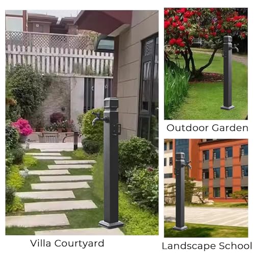 Columna de agua para jardín vertical grifo exterior antihielo y toma de suelo 6