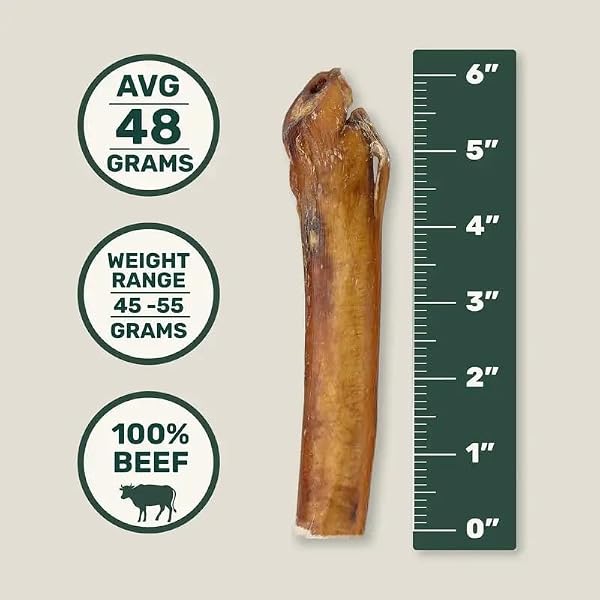Rugged Dog Co Jumbo Bully Sticks for Aggressive Chewers, 100% Beef, 6 Pack - 2