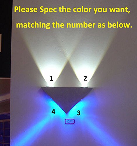 Luminturs 4W Dimmable Triangle Led Wall Sconce Night Indoor Mount Light H... #TOP1