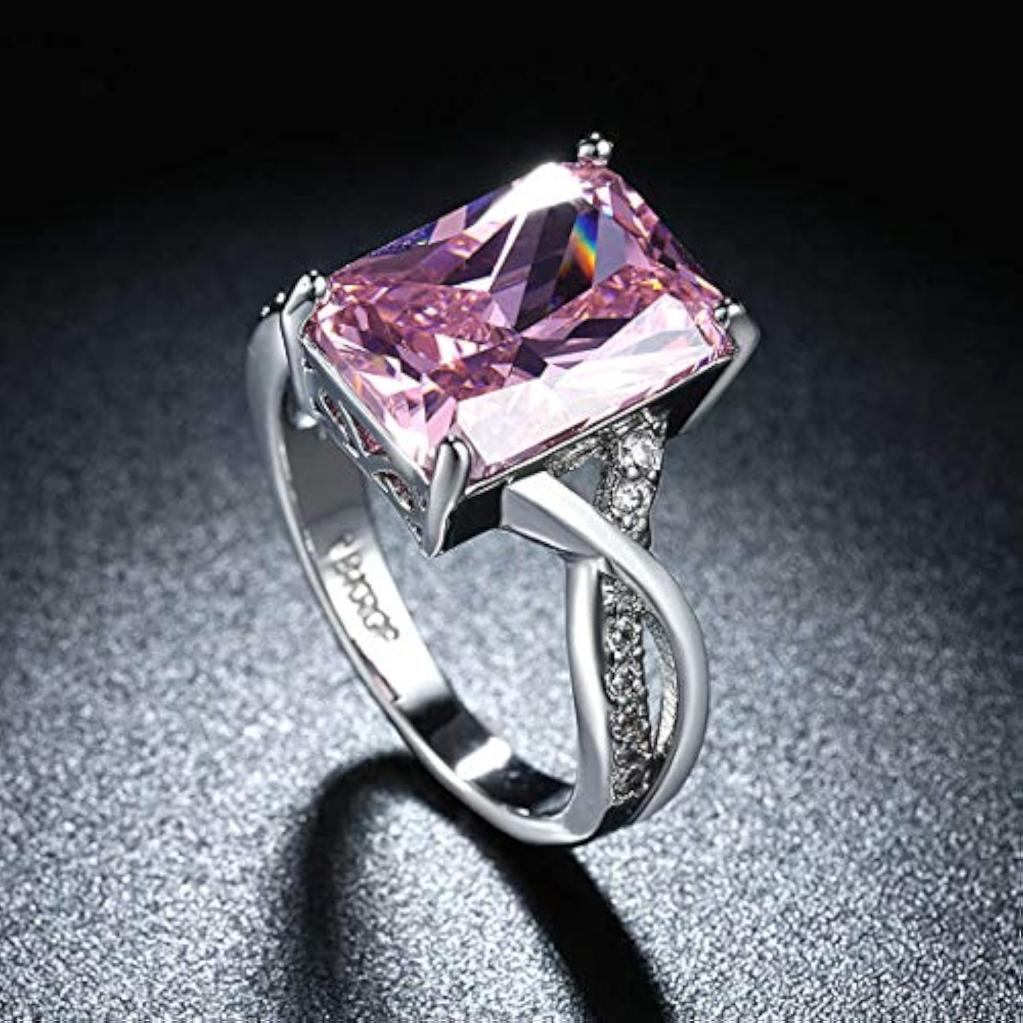 Crystal Silver Plated Swanky Ring (SMNJG-RNGG-5178)