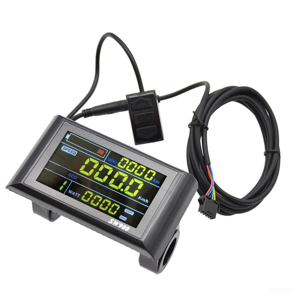 Display LCD per bici elettrica, controller scooter per bicicletta, SW900 LCD pannello di controllo colorato 24-60 V scooter per bicicletta elettrica, 5 pin
