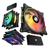 ASIAHORSE FS-9002 Pro 20+6LED(in and Outside Light efect) ARGB Black 120mm Pwm Case Fan with 5V PWM...