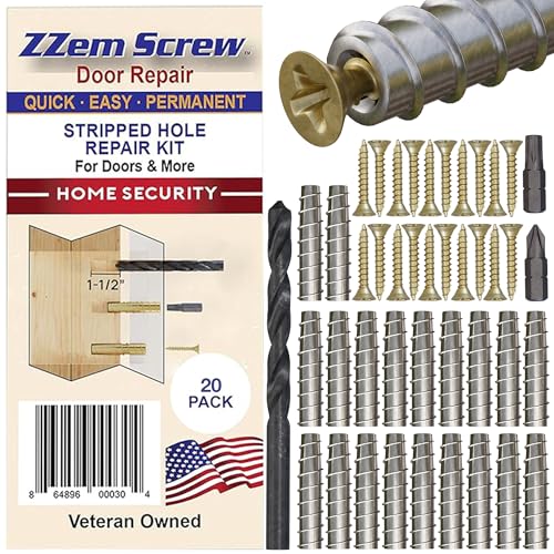 20 Pack #9 x 1-1/2" Stripped Screw Hole Repair Kit