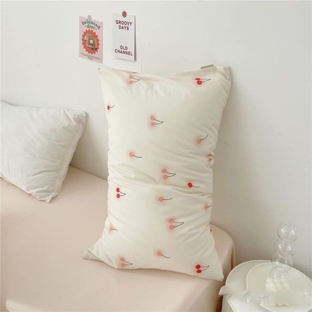 Cherry Print Pillowcase Princess Envelope Bow Lace Pillowcase Home Decor Pillowcase
