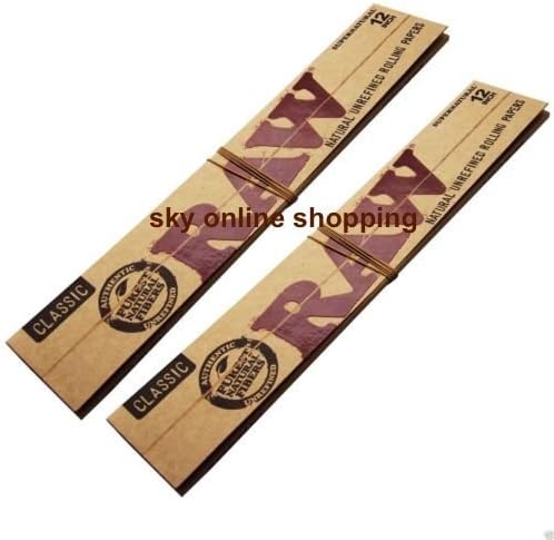 Raw Classic Supernatural 12 inch Natural Unrefined Rolling Paper 2x booklets