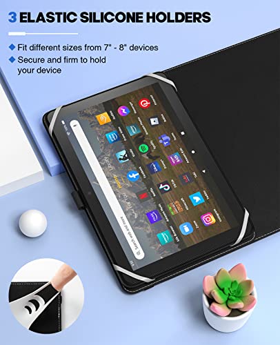 Moko Universal Keyboard Case For 7", 7.9", 8" Ipad Mini/Samsung Galaxy Tab A/Huawei Tablet, Lightweight Tablet Cover With Removable Wireless Bluetooth Keyboard, Black #TOP1