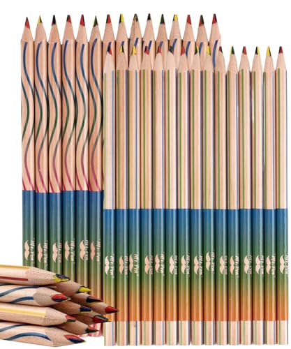 Mr. Pen- Rainbow Pencils for Kids and Adults, 30 pcs, 4 Color in 1 Rainbow Colored Pencils Kids and Adults