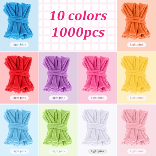 Image of Kifmurase 1000 Pcs Refill Loops for 7 Inch Weaving Loom, 10 Colors Loom Loops for Potholder Making, Elastic Weaving Loop Craft Flexible Loom DIY Kit Craft Bands for Adults DIY Projects Gifts