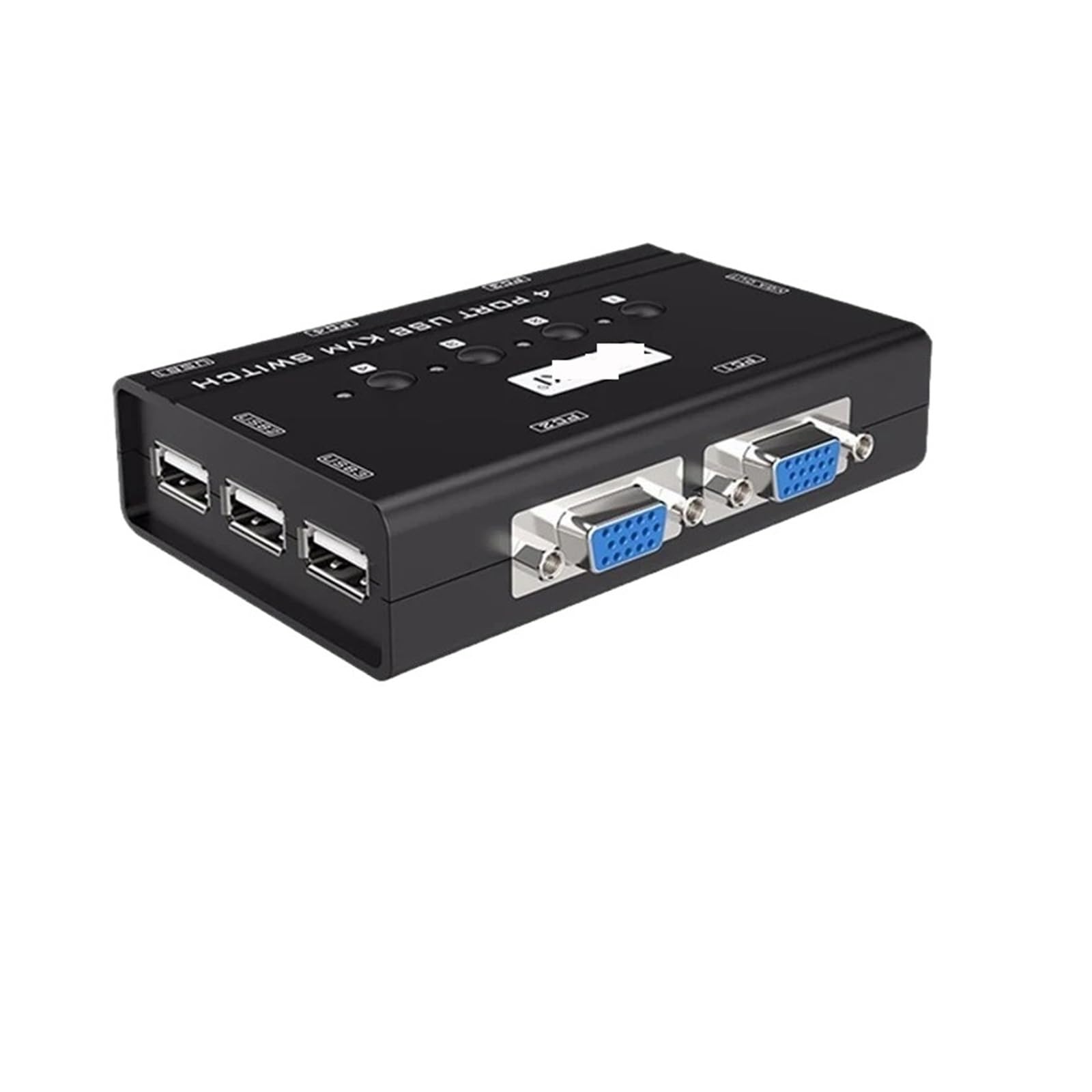 Manual USB KVM Switch 4 in 1 Out VGA Computer Shared Monitor Mouse Keyboard Printer with Original Cable MT-460KL-image-1