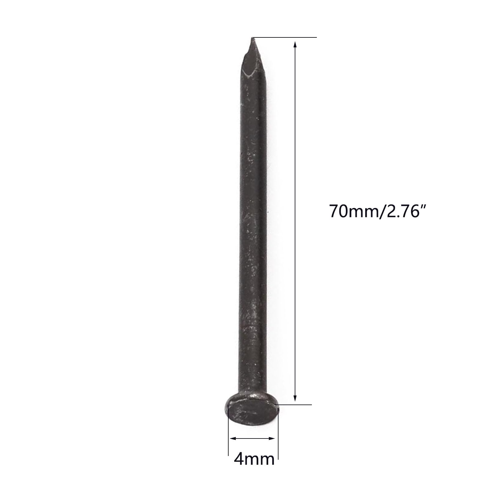 TOP-VIGOR 30Pcs Hardware Nails, 4mmx70mm Fiber Concrete Cement Wall Point Tip Nails - Image 2