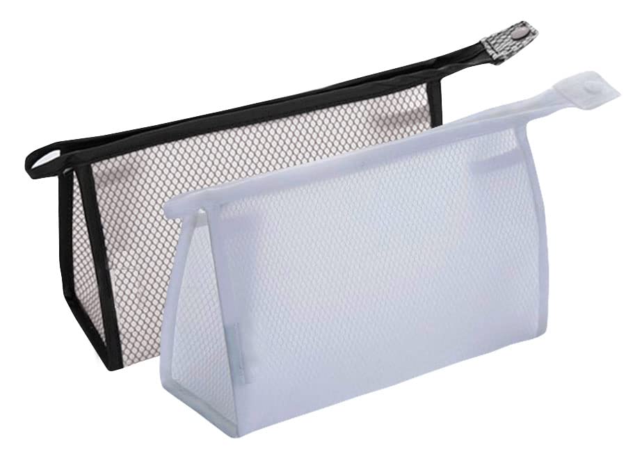 Tavish Makeup Pouch, Black, White, Travel Accessories