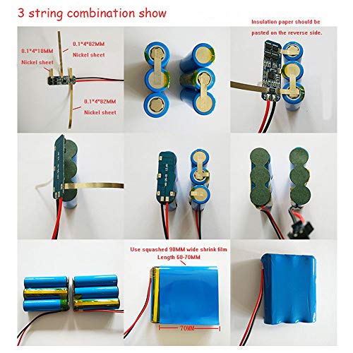3S 12V 10A 18650 Lithium Battery Protection Board BMS Li-ion Charger Protection Module Anti-Overcharge/Over-Discharge/Over-Current/Short Circuit 3Pcs4