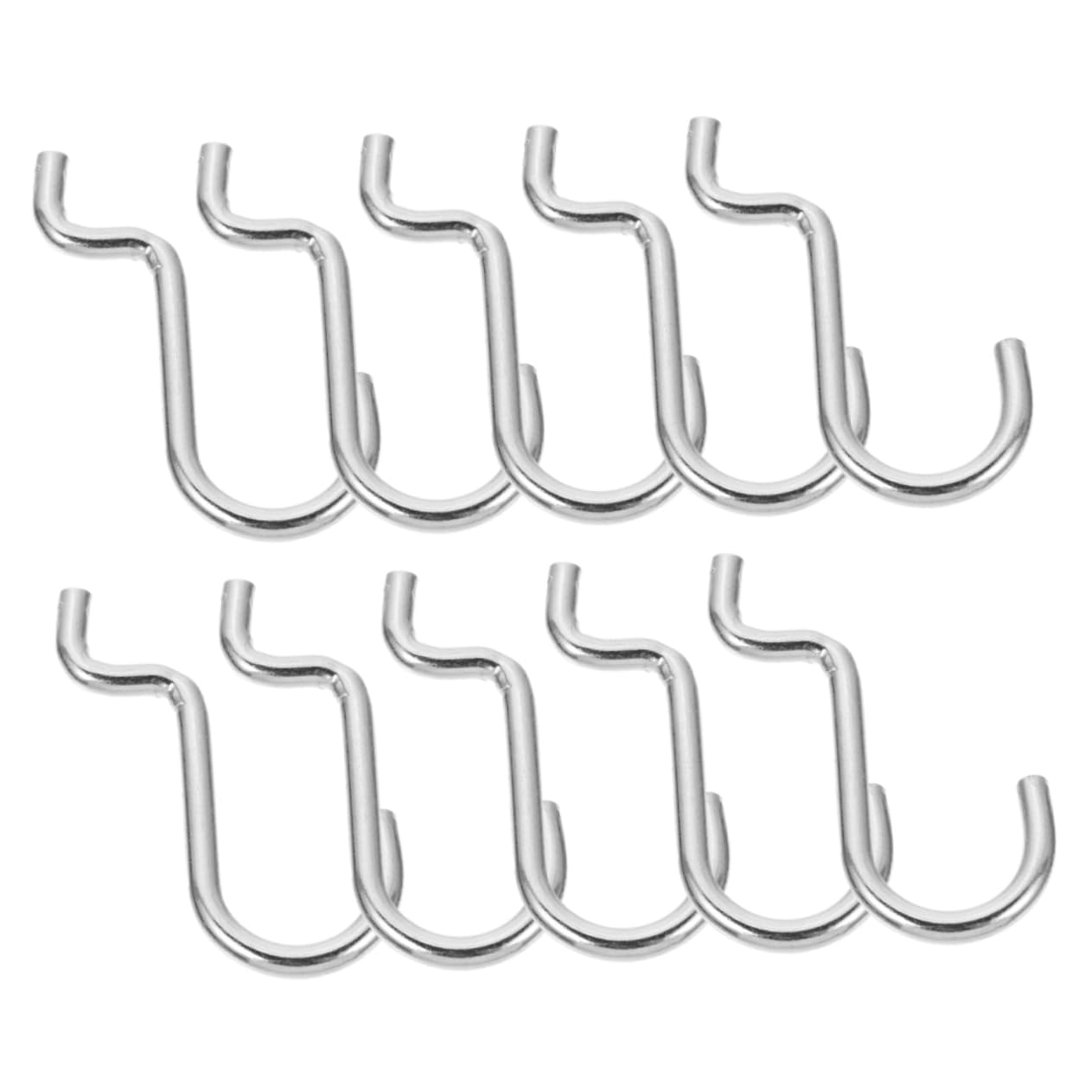 MUSISALY Garage Hooks 10 Pcs Metal Pegboard Hooks Iron Hangers Storage Organizer