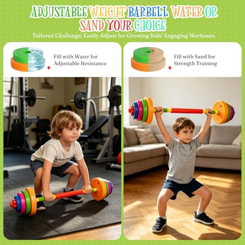 Image of Kids Weight Set, 5 in 1 Adjustable kids workout equipment Gift for Boys Girls