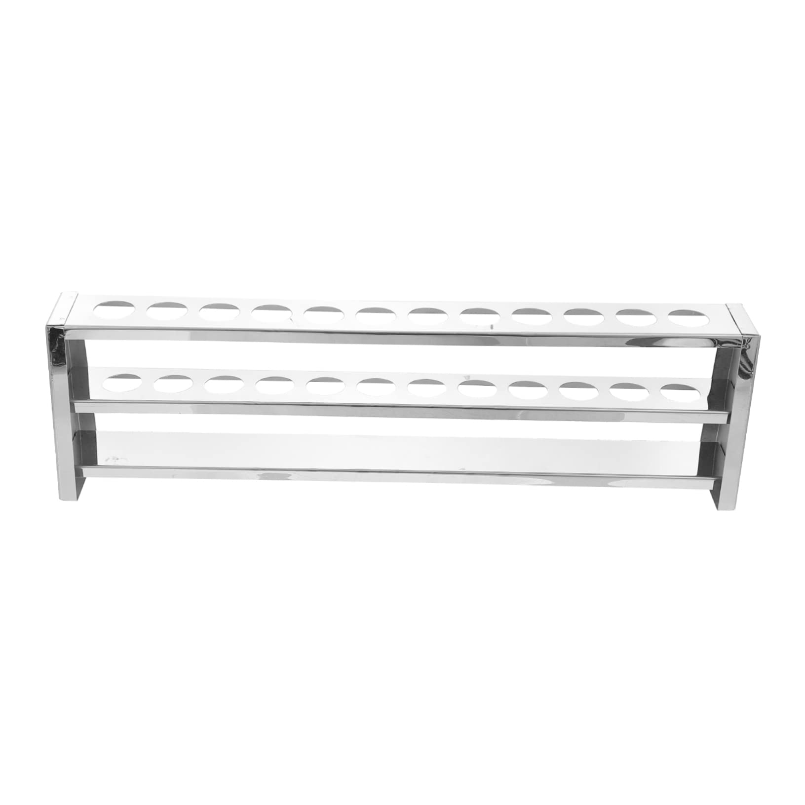 Porte-tubes de Laboratoire en Acier Inoxydable Argenté