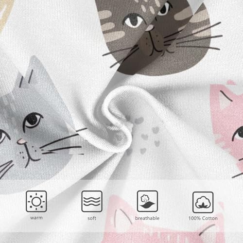 ODAWA Cute Cat Faces Underwear Briefs, Tag-Free Comfort 2T Boy Underwear3