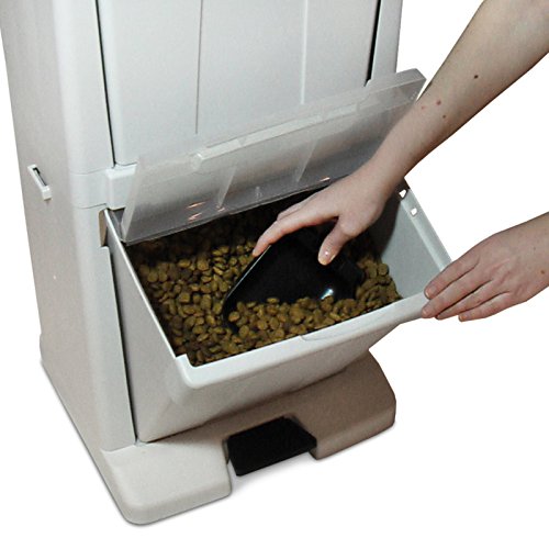 Richell Pet Stuff Tower for Food Storage | Richell Pet Stuff Tower: Ideal for Cats and Dogs. Max Load Capacity 8.8lbs, Includes Foot Pedal and Food Scoop!