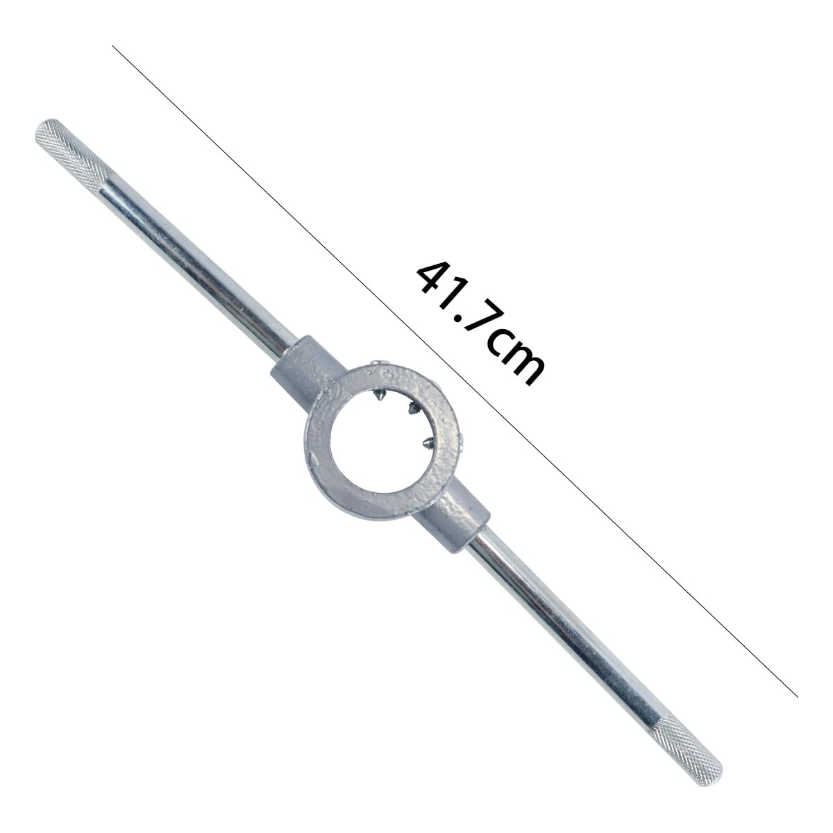 Llave de mango para troquel redondo M24-M27/55 mm, soporte de troquel de rosca de aleación de zinc para corte y reparación de roscas