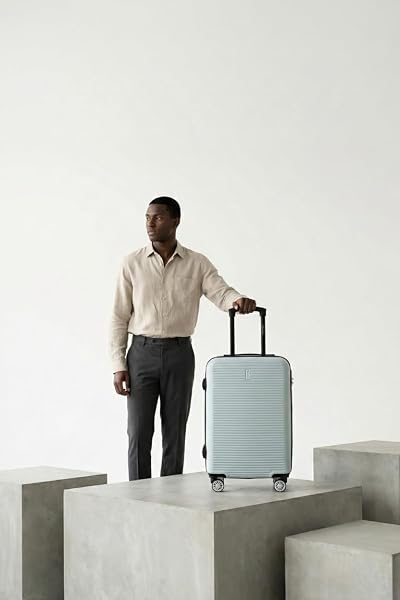 CELIMS - Grande Valise Soute 75 cm 23kg Rigide ABS Légère | Valise XL à roulettes 4 Roues 360° | Bagage Soute Avion 23kg | Valise Grande Taille Voyage | Vert Pastel - 3
