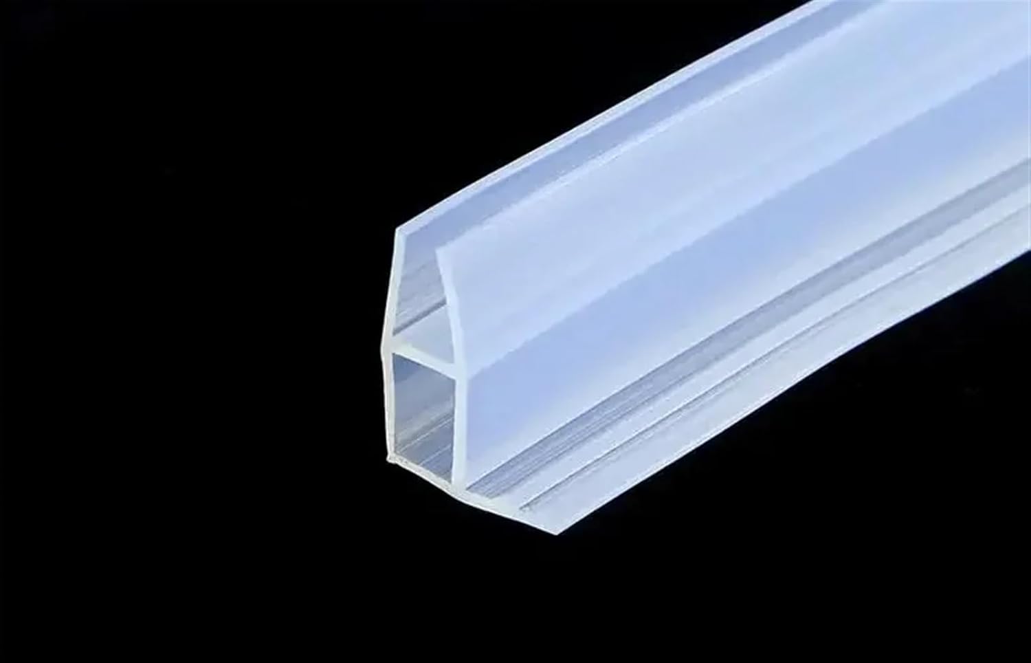 H/F/U Shape Glass Door Sealing Strips Silicone Bath Shower Weather Strips Draft Stopper Office Balcony Door Window Sealing Tape(H,10M_6MM)