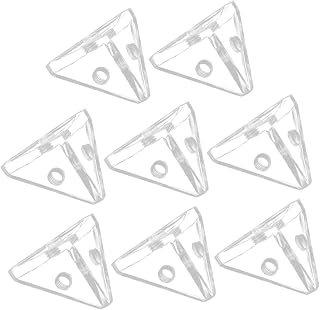 Display Case Corner Brackets 8pcs Display Cabinet Fixing Buckle Showcase Acrylic Transparent Right Angled Brackets
